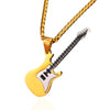 Cordão Hard Rock Guitarra - Dourado