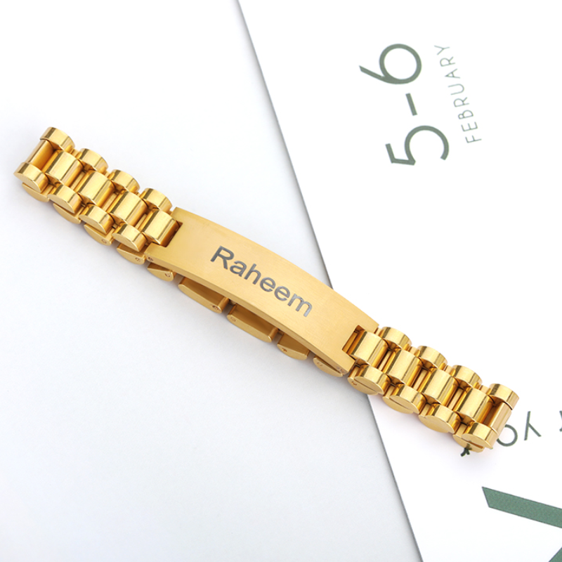 Bracelete Dourado Pearson Personalizável