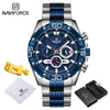 Relógio Executivo Luxo Force - Azul c/ prata